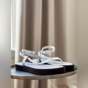 BY FAR Cece Grained Leather Sandal